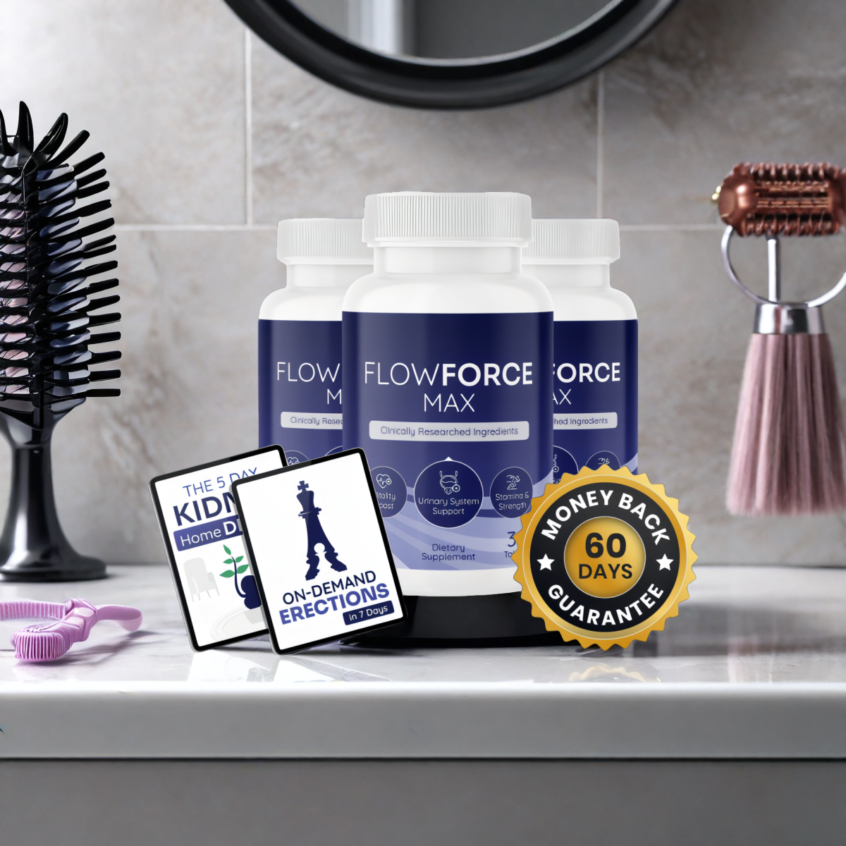 FlowForce Max - 3 Bottles + 2  Ebooks