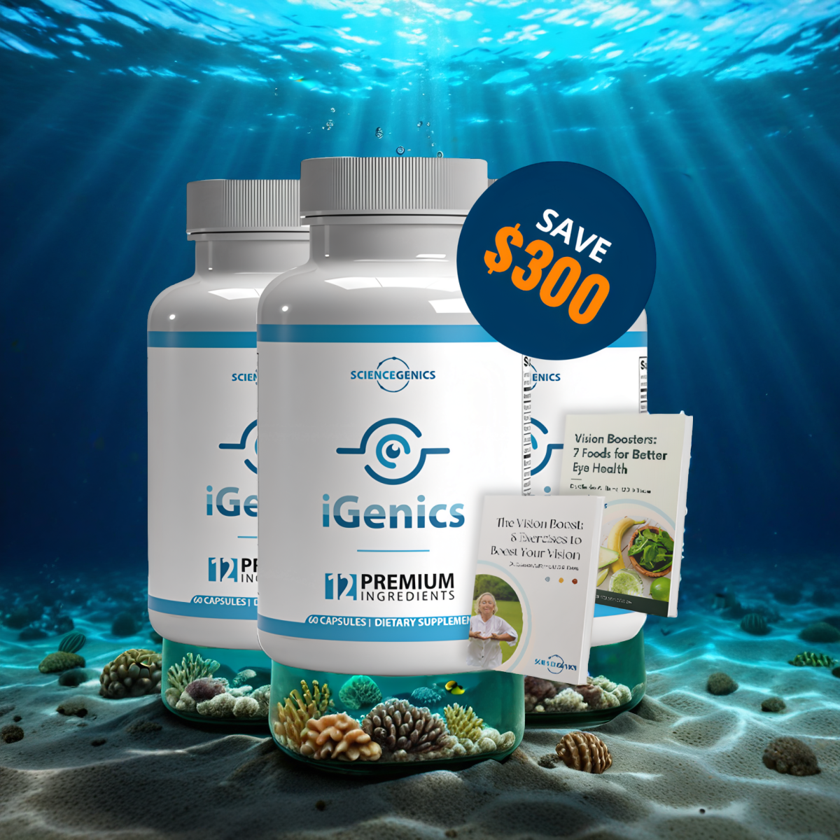 iGenics - 3 Bottles + 2  Ebooks